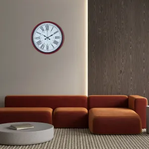 Kırmızı Plastik Duvar Saati 36 cm · Model PP-3652R