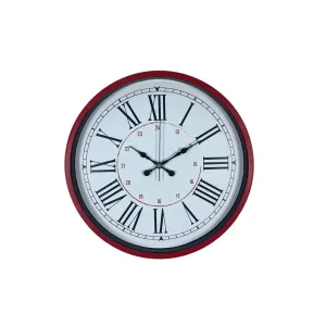 Kırmızı Plastik Duvar Saati 36 cm · Model PP-3652R