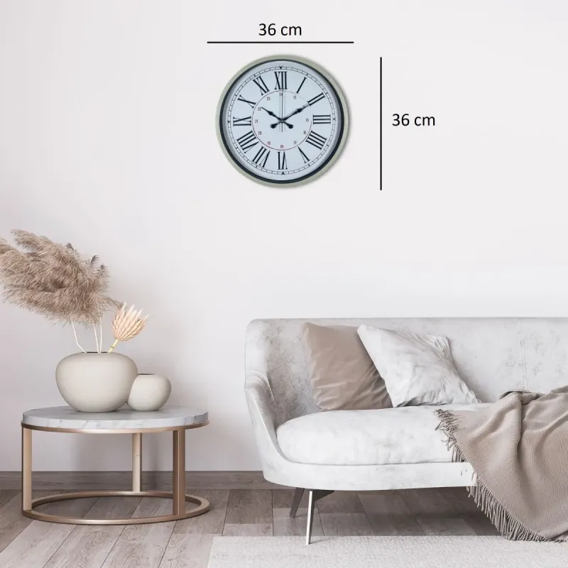 Krem Plastik Duvar Saati 36 cm · Model PP-3652X