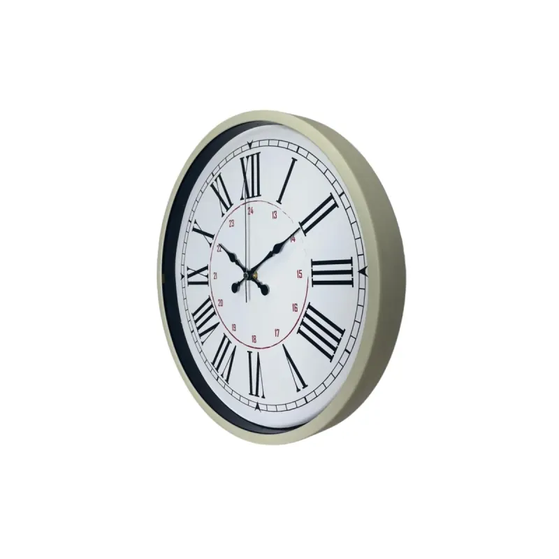 Krem Plastik Duvar Saati 36 cm · Model PP-3652X