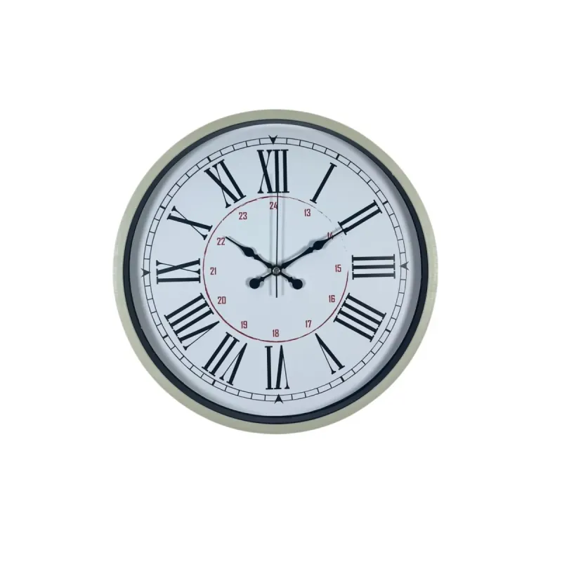 Krem Plastik Duvar Saati 36 cm · Model PP-3652X