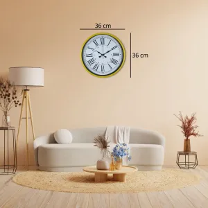 Roma Rakamlı Sarı Plastik Duvar Saati 36 cm · Model PP-3652Y