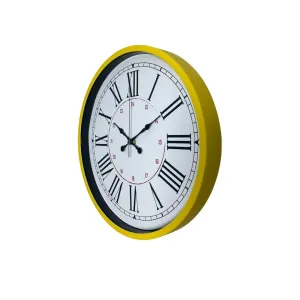 Roma Rakamlı Sarı Plastik Duvar Saati 36 cm · Model PP-3652Y