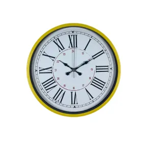 Roma Rakamlı Sarı Plastik Duvar Saati 36 cm · Model PP-3652Y