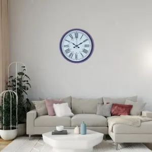 Roma Rakamlı Mor Plastik Duvar Saati 36 cm · Model PP-3652Z