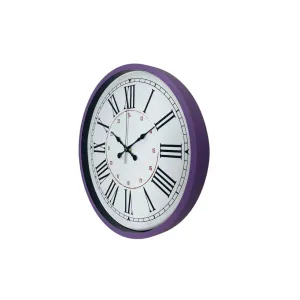 Roma Rakamlı Mor Plastik Duvar Saati 36 cm · Model PP-3652Z