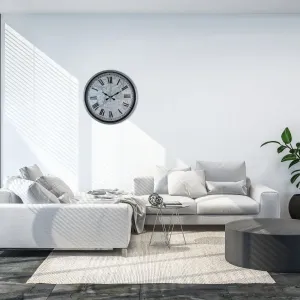 Gri Plastik Duvar Saati 36 cm · Model PP-3657K