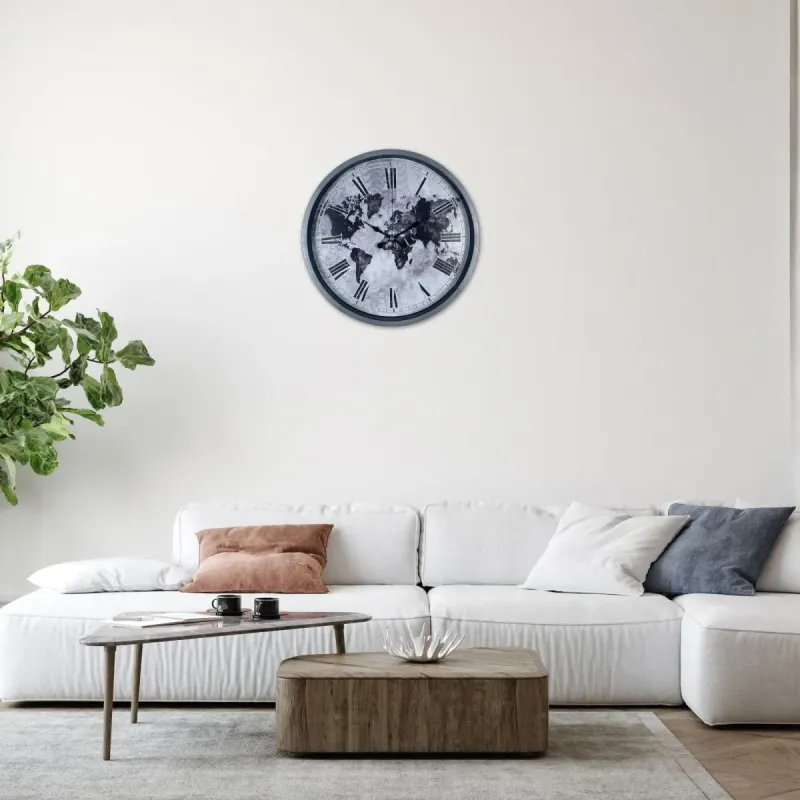 Gri Plastik Duvar Saati 36 cm · Model PP-3664K