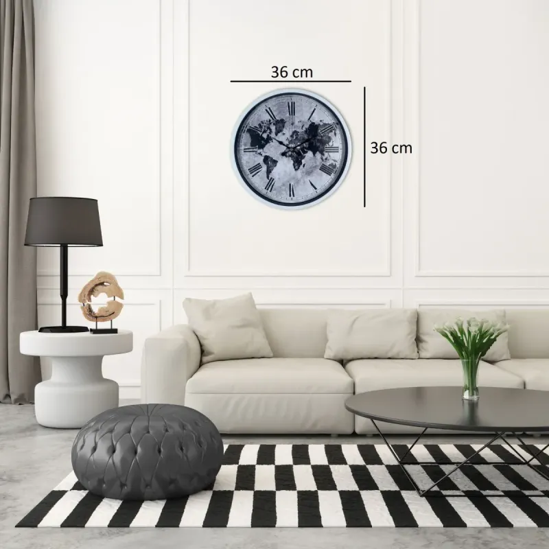 Beyaz Plastik Duvar Saati 36 cm · Model PP-3664W