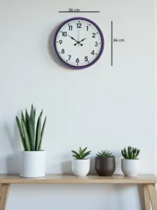 Mor Plastik Duvar Saati 36 cm · Model PP-3601Z
