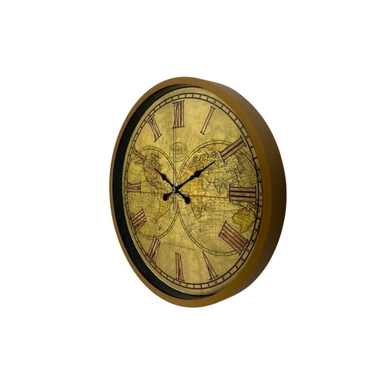 Retro Görünümlü Kahverengi Plastik Duvar Saati 36 cm · Model PP-3666I
