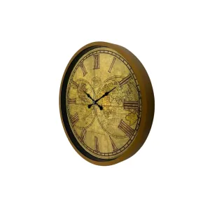 Retro Görünümlü Kahverengi Plastik Duvar Saati 36 cm · Model PP-3666I