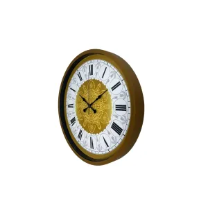 Desenli Kahverengi Plastik Duvar Saati 36 cm · Model PP-3676I