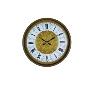 Desenli Kahverengi Plastik Duvar Saati 36 cm · Model PP-3676I