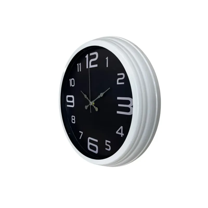 Beyaz Metal Duvar Saati 40 cm · Model 4009W