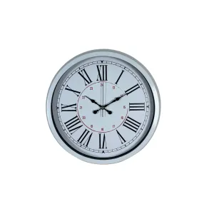 Roma Rakamlı Beyaz Metal Duvar Saati 40 cm · Model 4052W