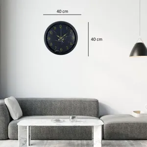 Desenli Siyah Metal Duvar Saati 40 cm · Model 4011B