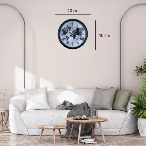 Siyah Metal Duvar Saati 40 cm · Model 4064B