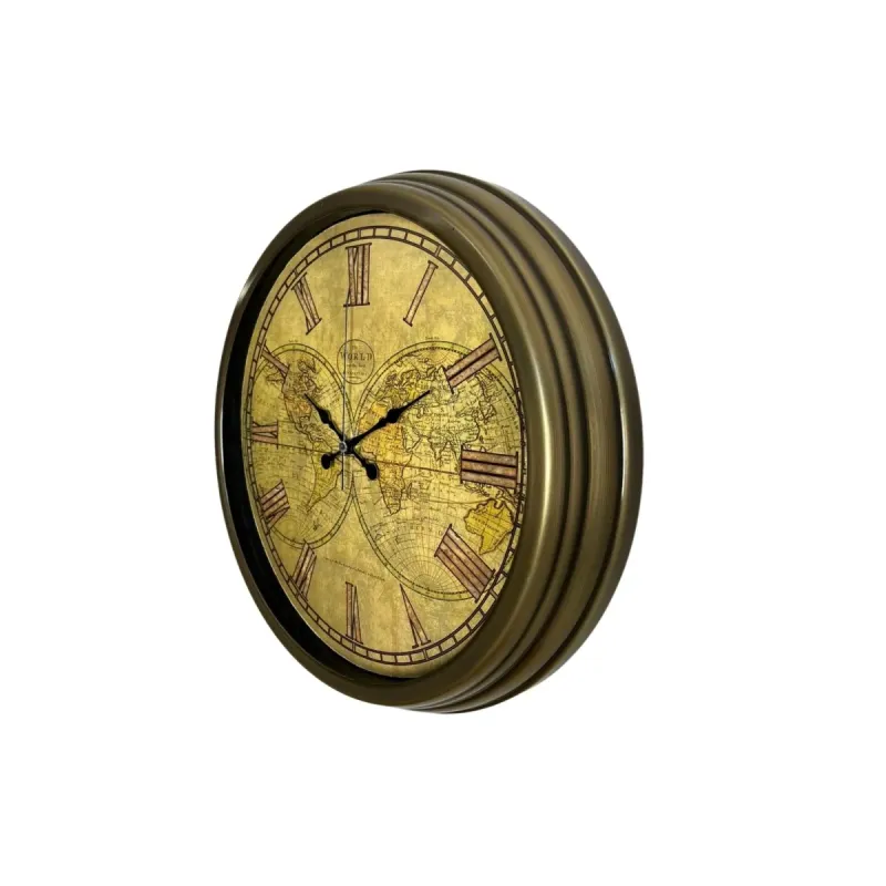 Retro Görünümlü Eskitme Metal Duvar Saati 40 cm · Model 4066E