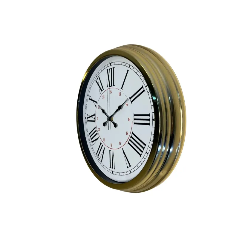 Roma Rakamlı Gold Metal Duvar Saati 40 cm · Model 4052G