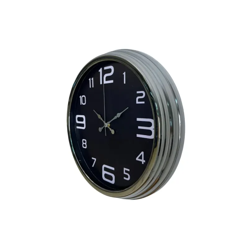 Krom Metal Duvar Saati 40 cm · Model 4009K