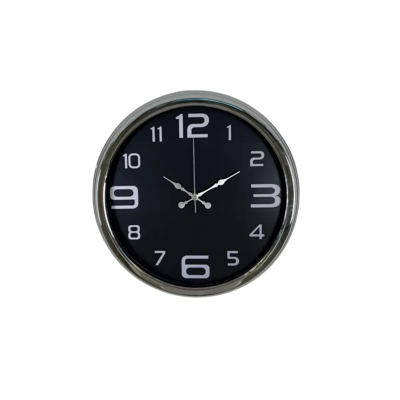 Krom Metal Duvar Saati 40 cm · Model 4009K