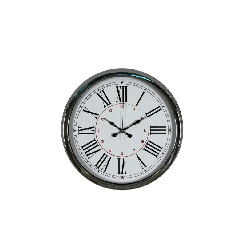 Krom Metal Duvar Saati 40 cm · Model 4052K