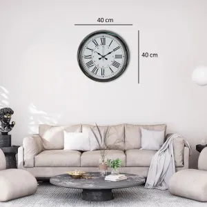 Krom Metal Duvar Saati 40 cm · Model 4052K