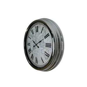 Krom Metal Duvar Saati 40 cm · Model 4057K