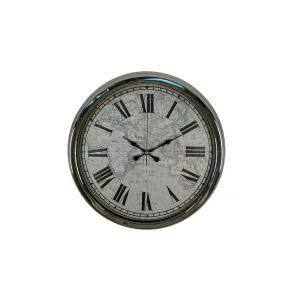 Krom Metal Duvar Saati 40 cm · Model 4057K