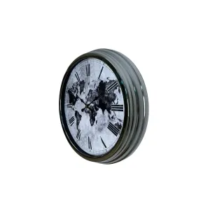 Krom Metal Duvar Saati 40 cm · Model 4064K