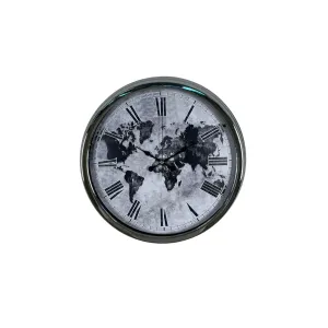 Krom Metal Duvar Saati 40 cm · Model 4064K