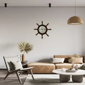 Eskitme Ahşap Dümen Duvar Saati 37 cm · Model D3716E