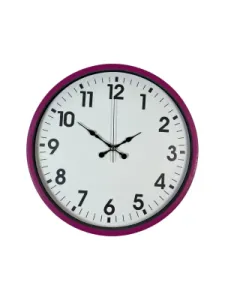 Pembe Plastik Duvar Saati 36 cm · Model PP-3601P