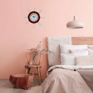 Kavelalı Çocuk Odası Kırmızı Ahşap Dümen Duvar Saati 37 cm · Model D3794R