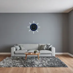 Kavelalı Lacivert Ahşap Dümen Duvar Saati 37 cm · Model D3744V