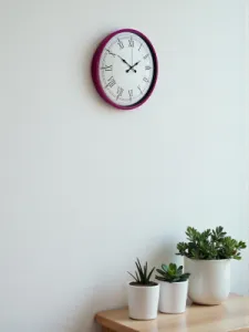 Roma Rakamlı Pembe Plastik Duvar Saati 36 cm · Model PP-3655P