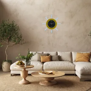 Kavelalı Sarı Ahşap Dümen Duvar Saati 37 cm · Model D3744Y