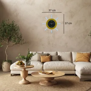 Kavelalı Sarı Ahşap Dümen Duvar Saati 37 cm · Model D3744Y