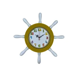 Çocuk Odası Sarı Ahşap Dümen Duvar Saati 37 cm · Model D3794Y