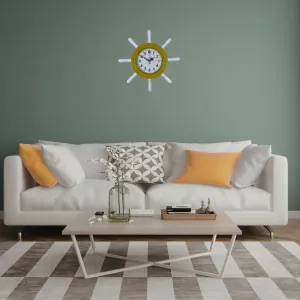 Kavelalı Sarı Ahşap Dümen Duvar Saati 37 cm · Model D37CY