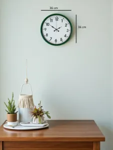 Yeşil Plastik Duvar Saati 36 cm · Model PP-3601L