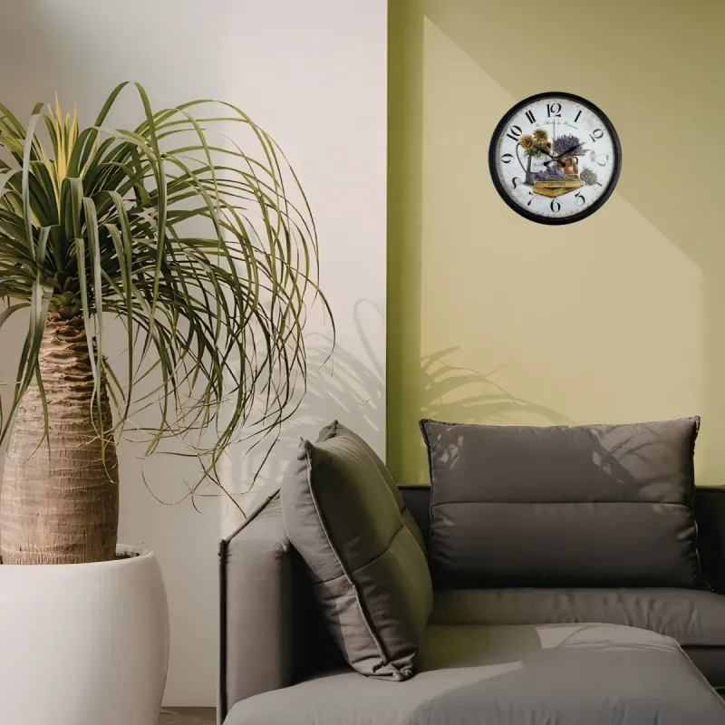 Siyah Plastik Duvar Saati 36 cm · Model PP-3635B