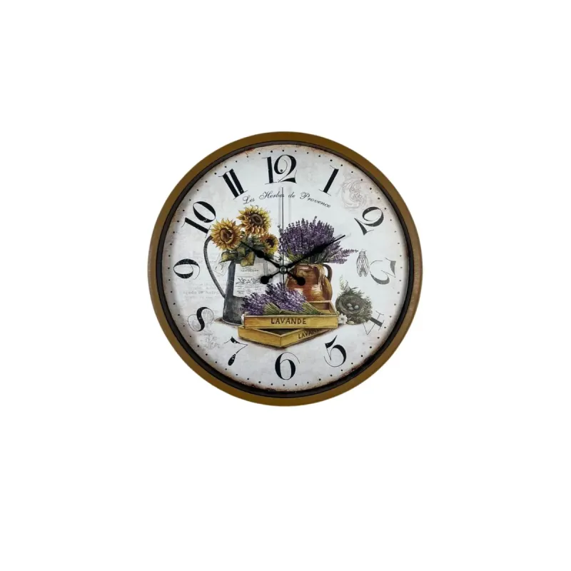 Kahverengi Plastik Duvar Saati 36 cm · Model PP-3635I
