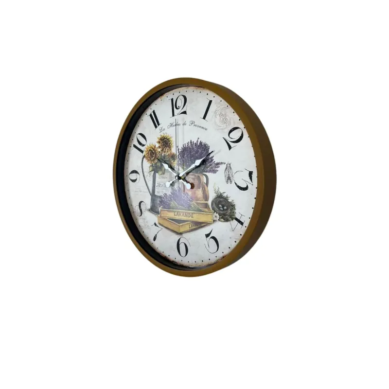 Kahverengi Plastik Duvar Saati 36 cm · Model PP-3635I