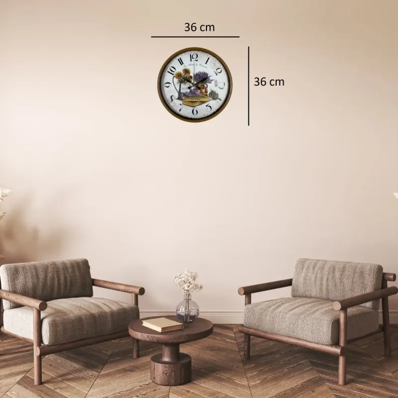 Kahverengi Plastik Duvar Saati 36 cm · Model PP-3635I