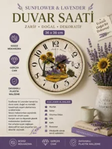 Krem Plastik Duvar Saati 36 cm · Model PP-3635X