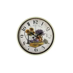 Krem Plastik Duvar Saati 36 cm · Model PP-3635X