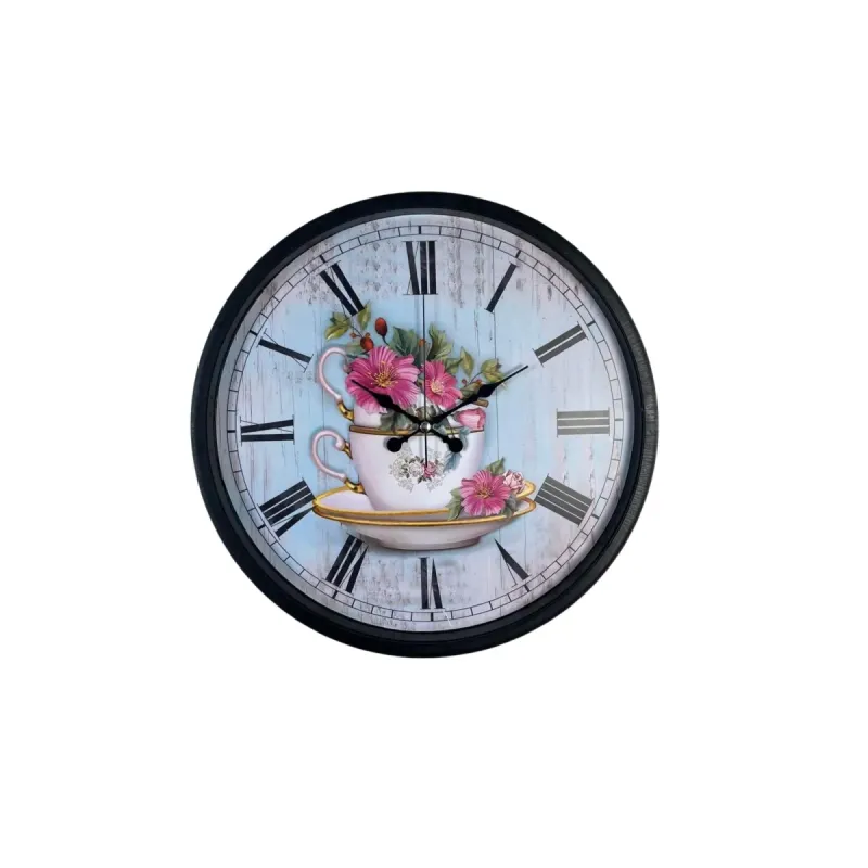 Siyah Plastik Duvar Saati 36 cm · Model PP-3680B
