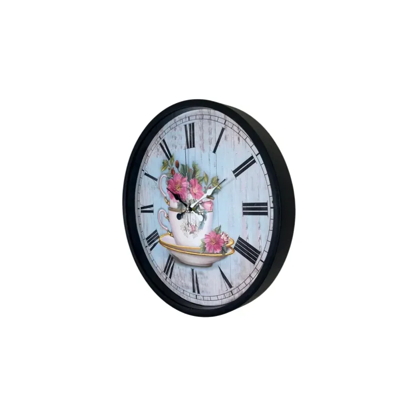 Siyah Plastik Duvar Saati 36 cm · Model PP-3680B